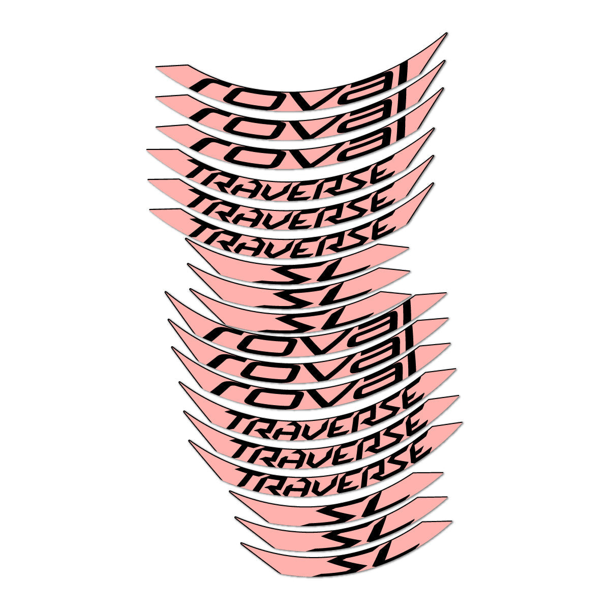 Salmon Pink decal for Roval Traverse SL 2015-2017 MTB wheel 27.5" – bike sticker vinyl