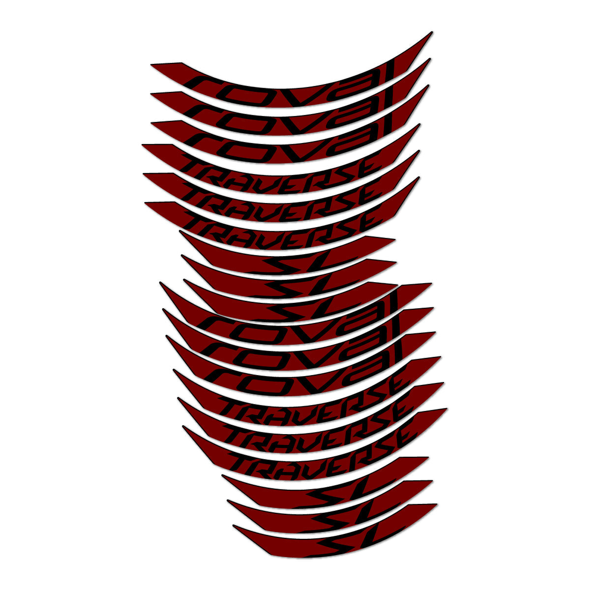 Very Dark Red decal for Roval Traverse SL 2015-2017 MTB wheel 27.5" – bike sticker vinyl