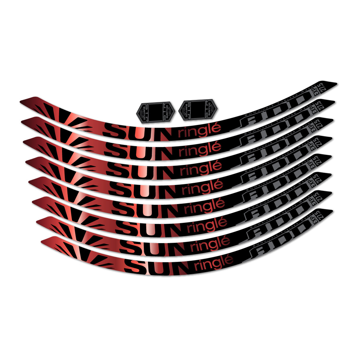 Stickers compatibles Sun Ringle ADD Expert 2017-2018 pour jantes VTT 27.5" – autocollants vinyle - Cuivre