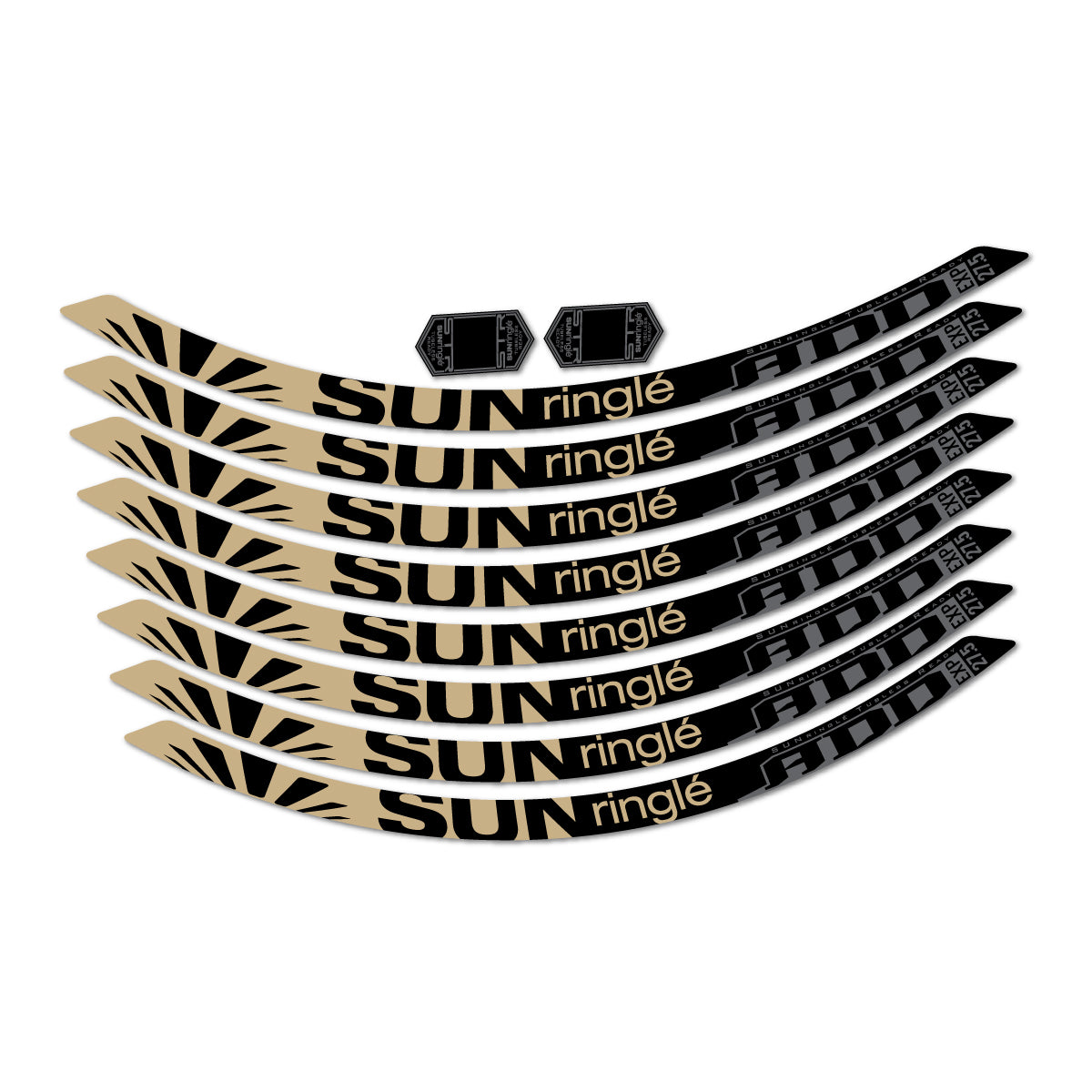 Stickers compatibles Sun Ringle ADD Expert 2017-2018 pour jantes VTT 27.5" – autocollants vinyle - Sable