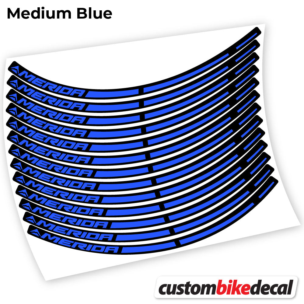 Medium Blue decal for Merida MTB wheel – bike sticker vinyl