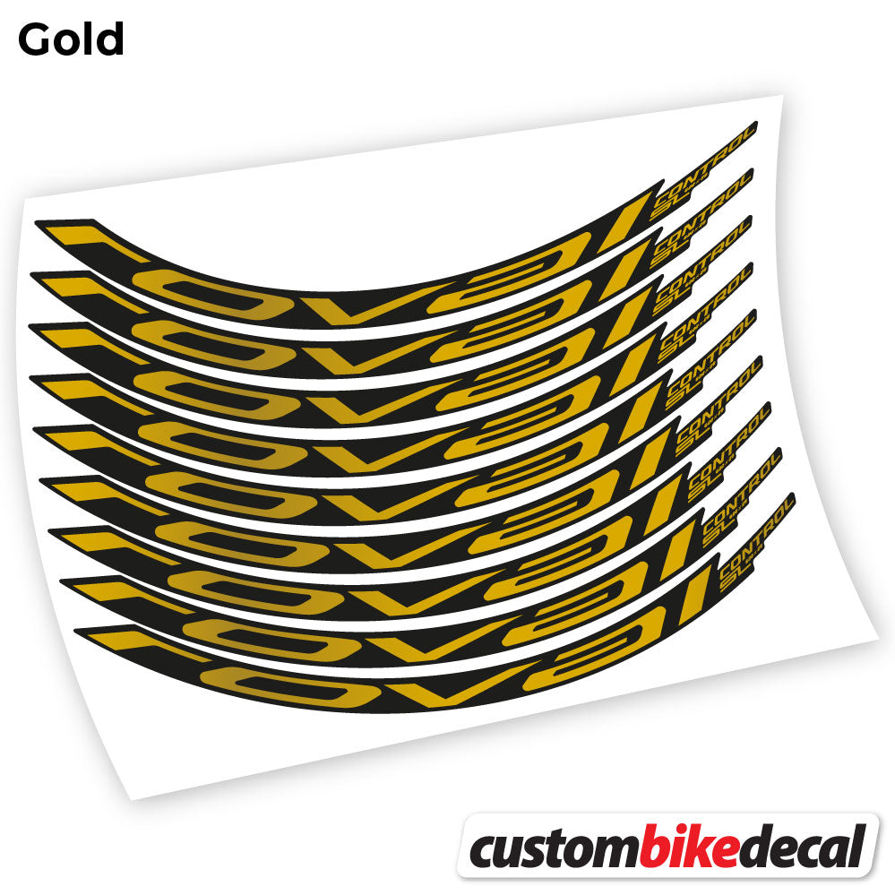 Gold decal for Roval Control SL 2021 MTB wheel – bike sticker vinyl