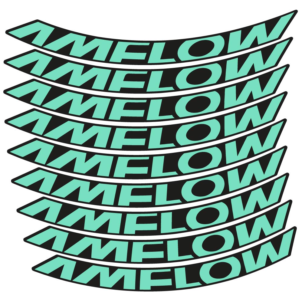 Stickers Amflow 2024 compatibles - Autocollants roue vélo VTT