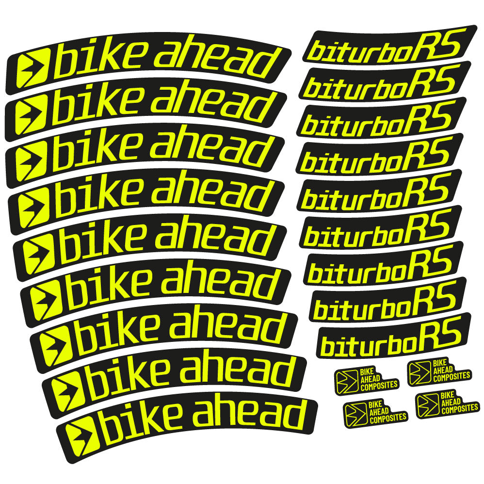 Stickers Bike Ahead Biturbo RS 2017 compatibles - Autocollants roue vélo VTT