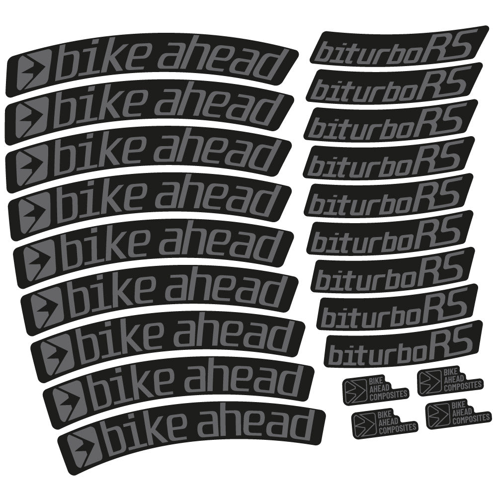 Stickers Bike Ahead Biturbo RS 2017 compatibles - Autocollants roue vélo VTT