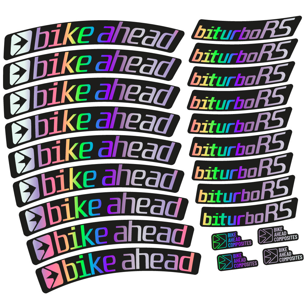 Stickers Bike Ahead Biturbo RS 2017 compatibles - Autocollants roue vélo VTT