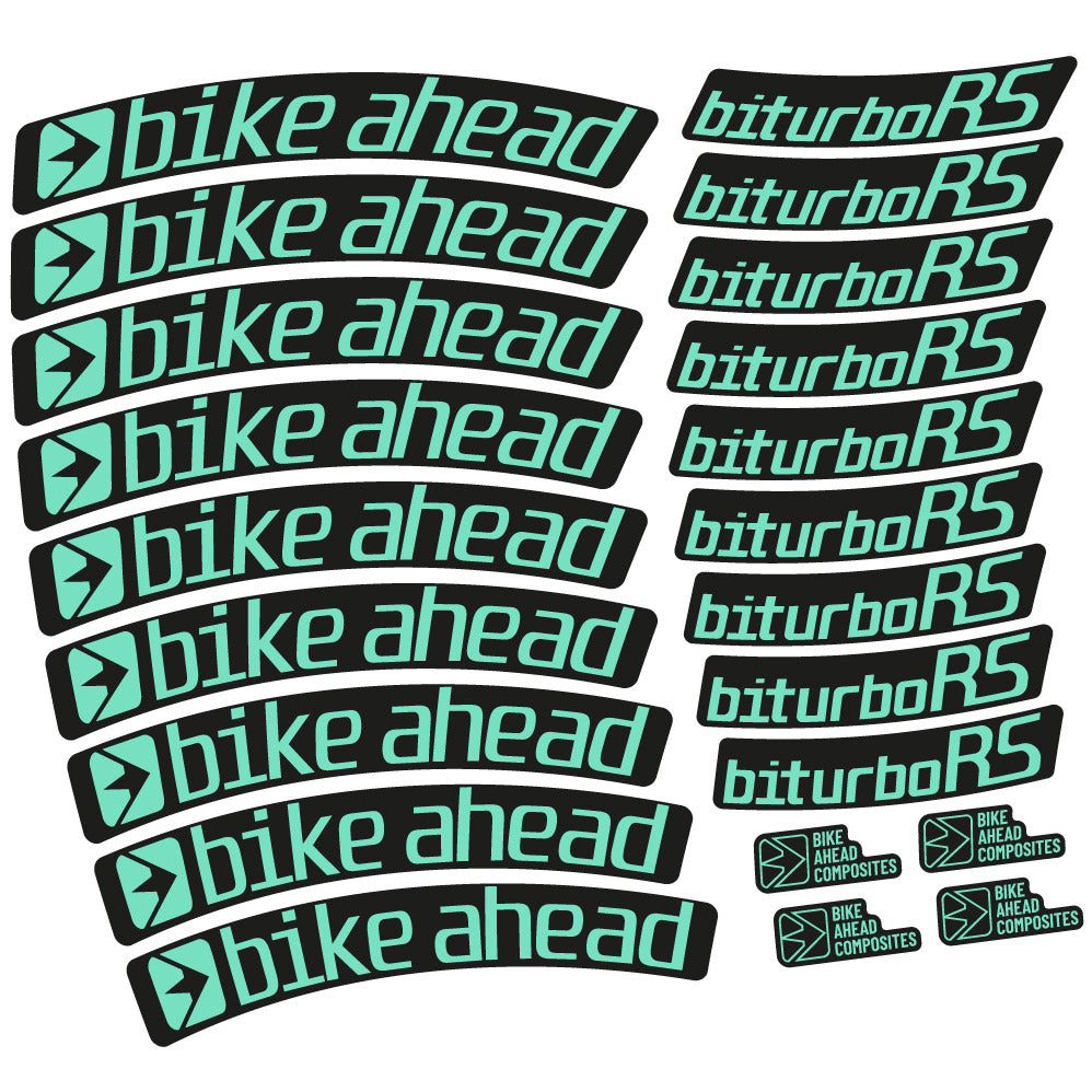 Stickers Bike Ahead Biturbo RS 2017 compatibles - Autocollants roue vélo VTT