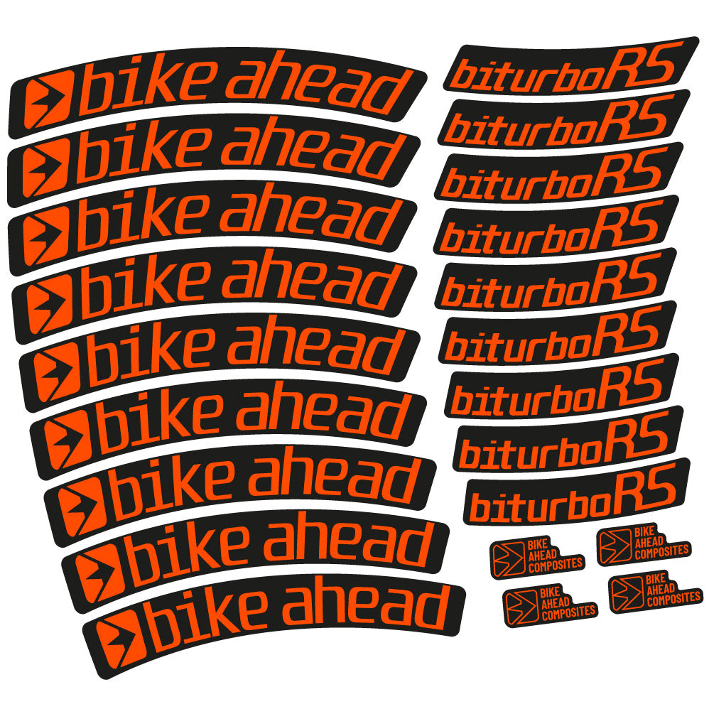 Stickers Bike Ahead Biturbo RS 2017 compatibles - Autocollants roue vélo VTT