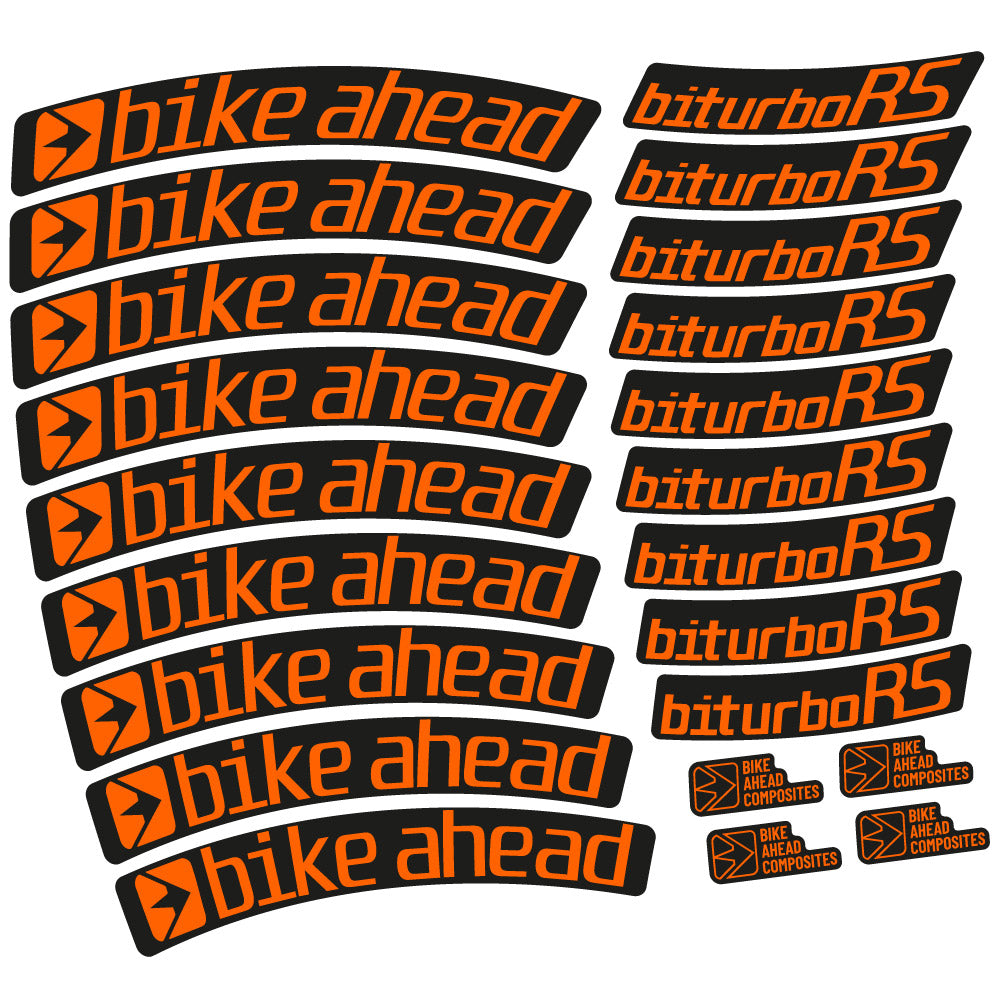 Stickers Bike Ahead Biturbo RS 2017 compatibles - Autocollants roue vélo VTT
