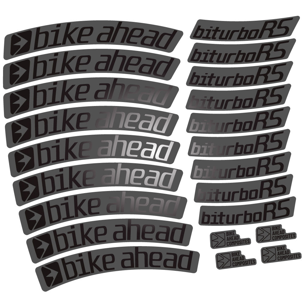Stickers Bike Ahead Biturbo RS 2017 compatibles - Autocollants roue vélo VTT