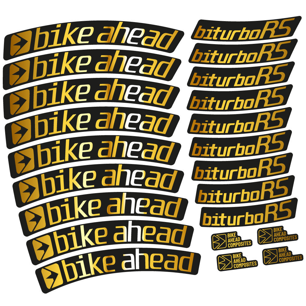 Stickers Bike Ahead Biturbo RS 2017 compatibles - Autocollants roue vélo VTT