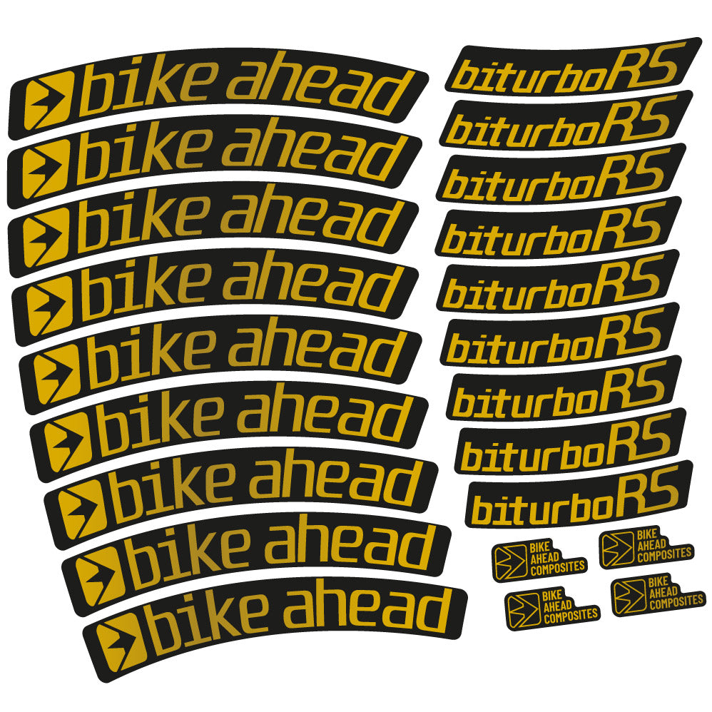 Stickers Bike Ahead Biturbo RS 2017 compatibles - Autocollants roue vélo VTT
