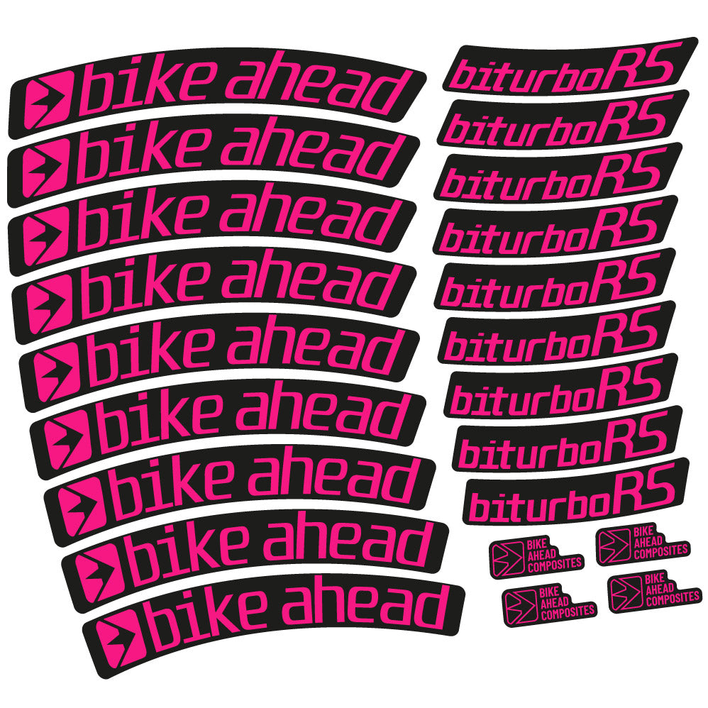 Stickers Bike Ahead Biturbo RS 2017 compatibles - Autocollants roue vélo VTT