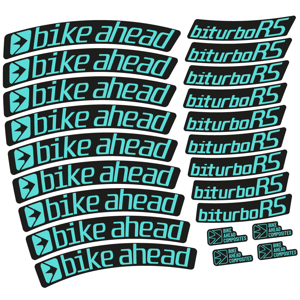 Stickers Bike Ahead Biturbo RS 2017 compatibles - Autocollants roue vélo VTT