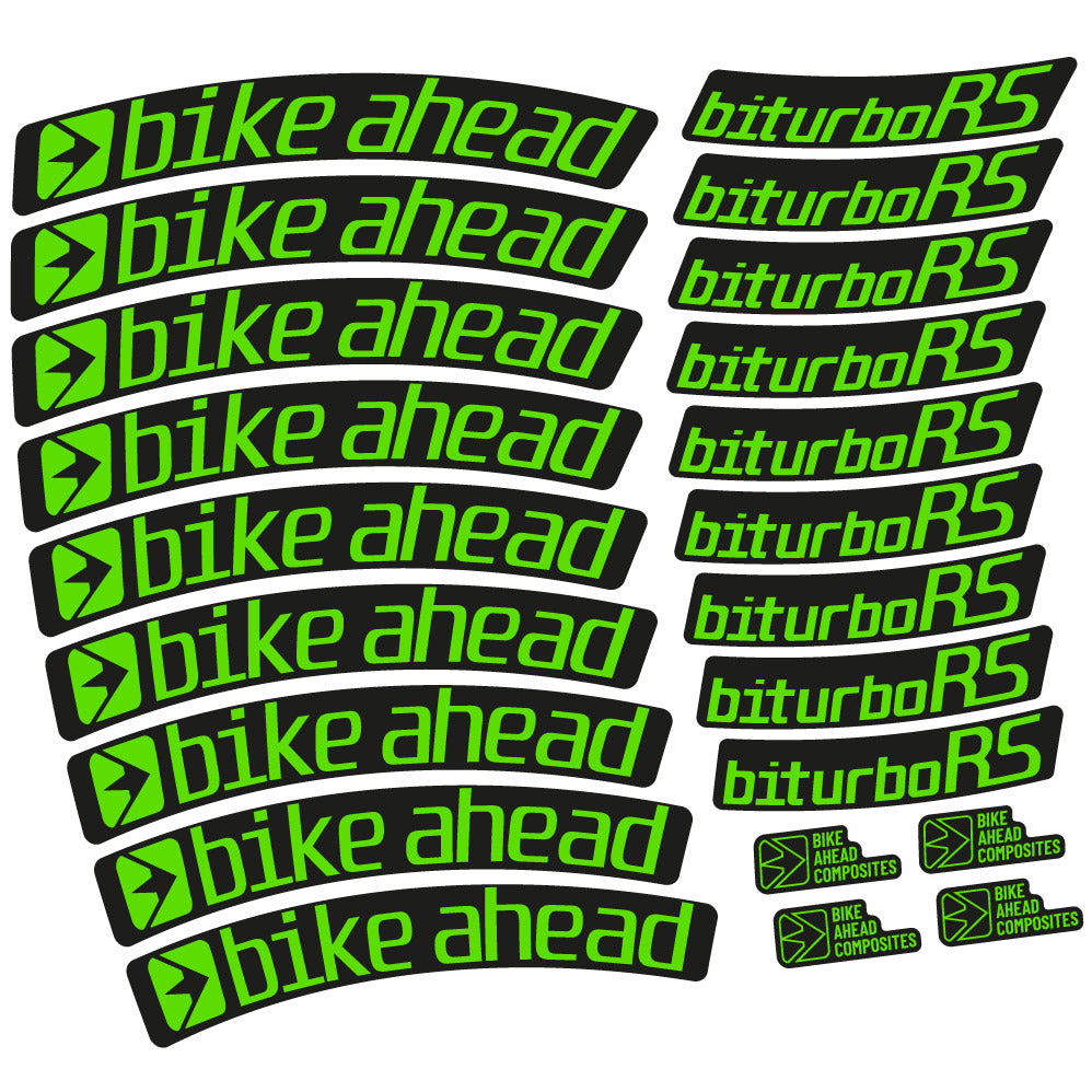 Stickers Bike Ahead Biturbo RS 2017 compatibles - Autocollants roue vélo VTT