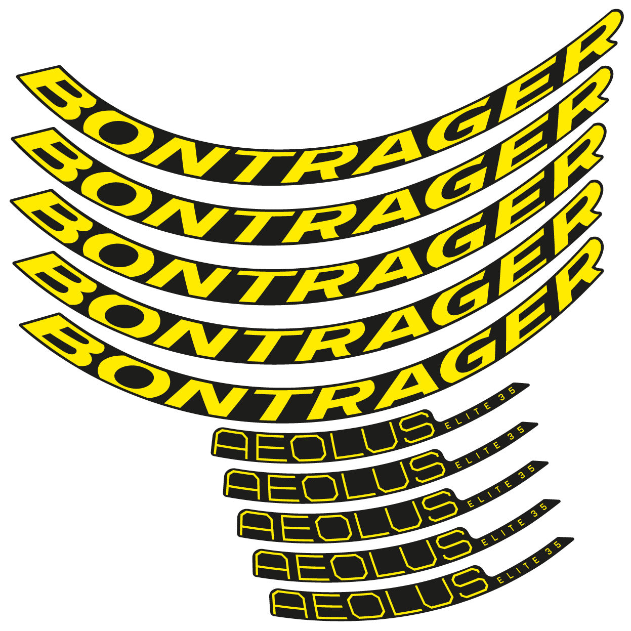 Stickers Bontrager Aeolus Elite 35 Ver2 compatibles - Autocollants roue vélo route