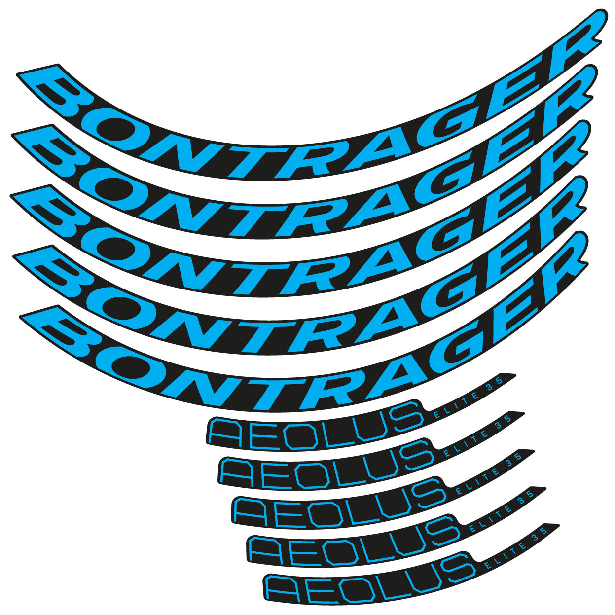 Stickers Bontrager Aeolus Elite 35 Ver2 compatibles - Autocollants roue vélo route