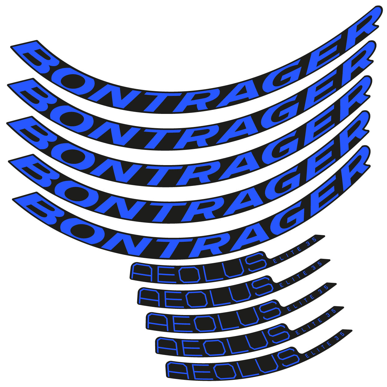 Stickers Bontrager Aeolus Elite 35 Ver2 compatibles - Autocollants roue vélo route