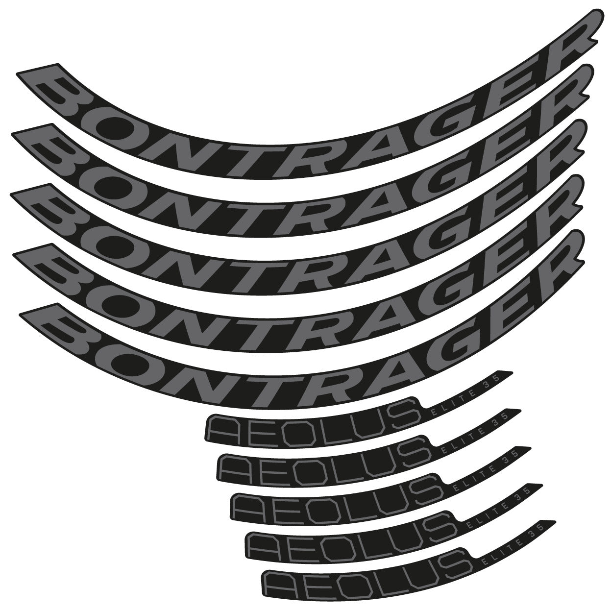 Stickers Bontrager Aeolus Elite 35 Ver2 compatibles - Autocollants roue vélo route