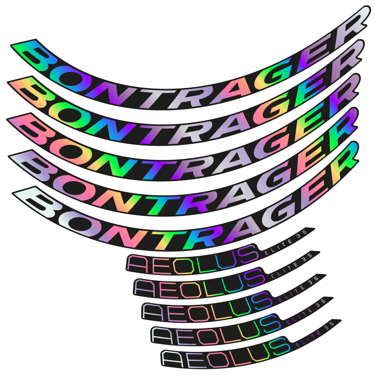 Stickers Bontrager Aeolus Elite 35 Ver.2 compatibles Autocollants roues Route