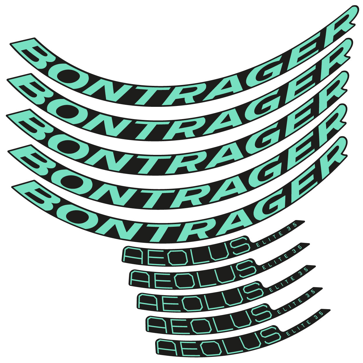 Stickers Bontrager Aeolus Elite 35 Ver.2 compatibles Autocollants roues Route