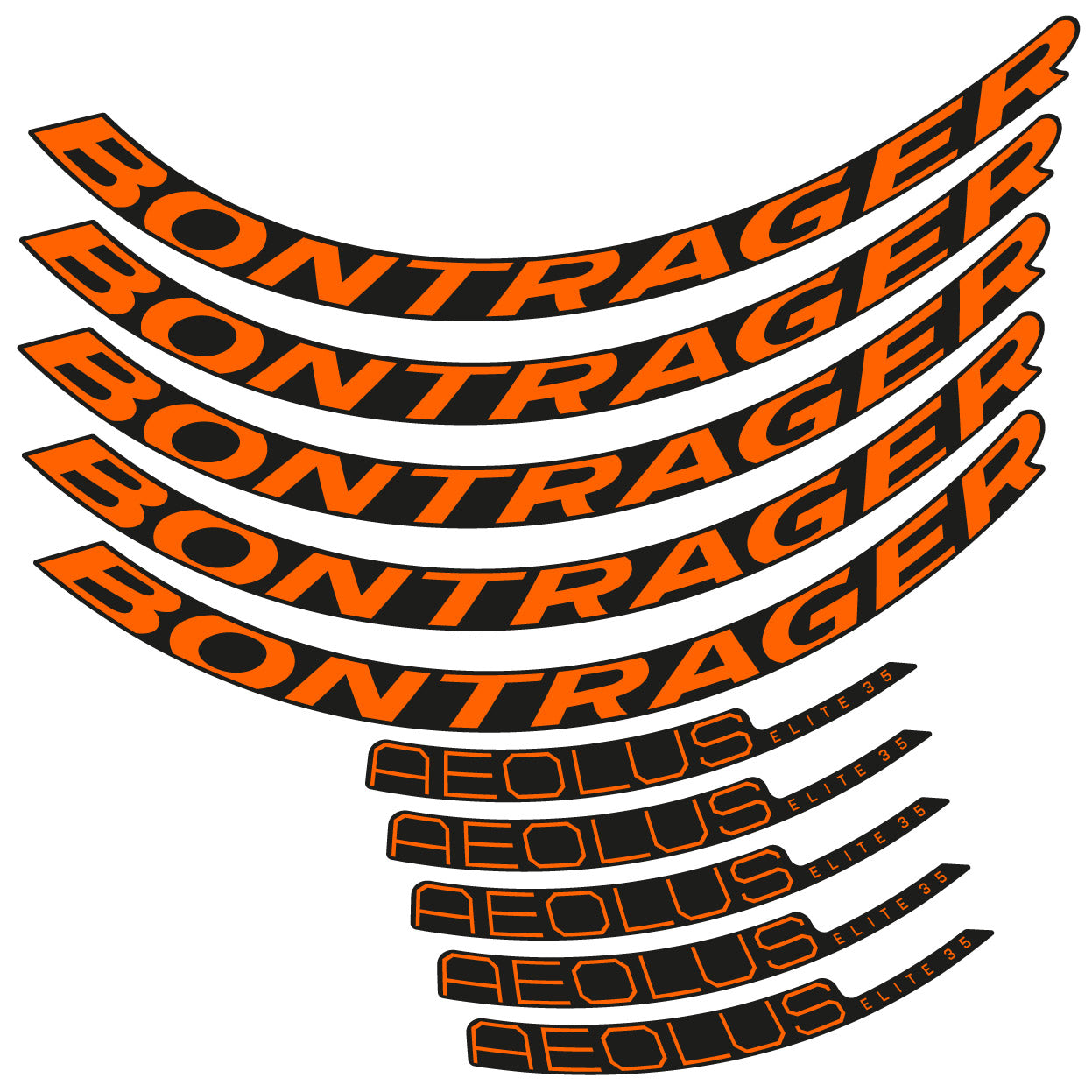 Stickers Bontrager Aeolus Elite 35 Ver.2 compatibles Autocollants roues Route