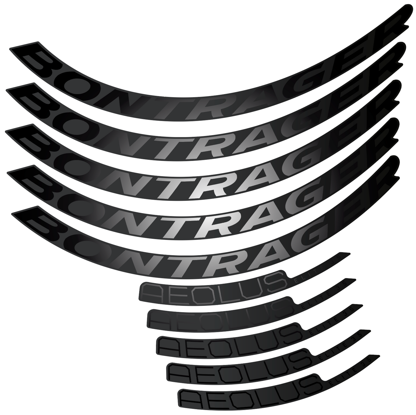 Stickers Bontrager Aeolus Elite 35 Ver2 compatibles - Autocollants roue vélo route