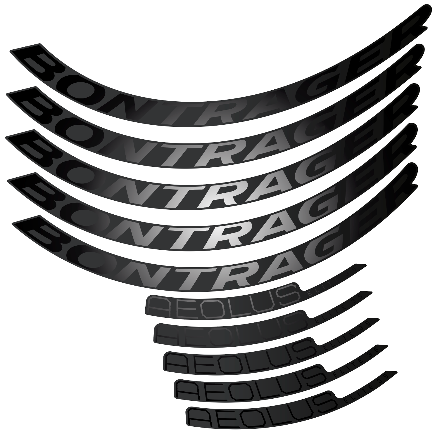 Stickers Bontrager Aeolus Elite 35 Ver2 compatibles - Autocollants roue vélo route