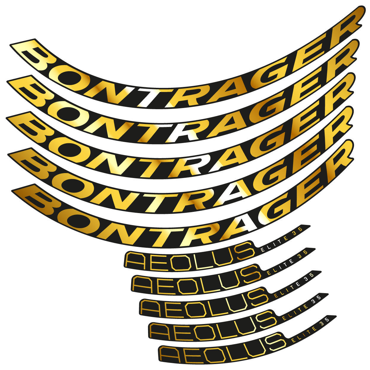 Stickers Bontrager Aeolus Elite 35 Ver.2 compatibles Autocollants roues Route