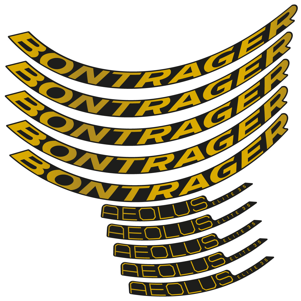 Stickers Bontrager Aeolus Elite 35 Ver2 compatibles - Autocollants roue vélo route