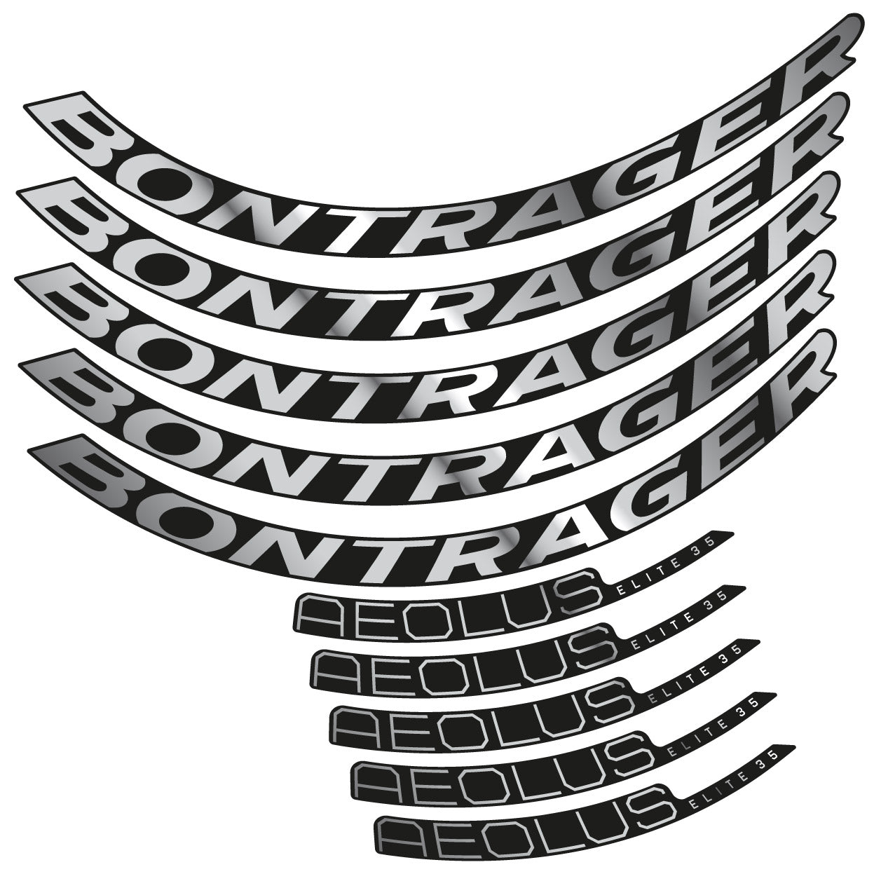 Stickers Bontrager Aeolus Elite 35 Ver2 compatibles - Autocollants roue vélo route
