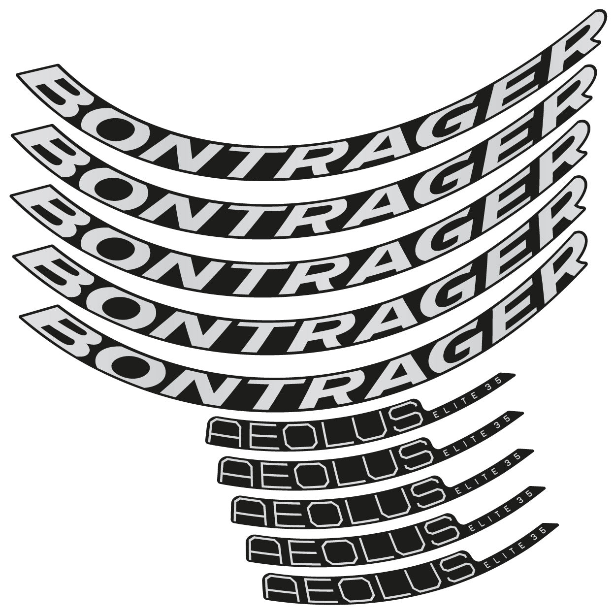 Stickers Bontrager Aeolus Elite 35 Ver2 compatibles - Autocollants roue vélo route