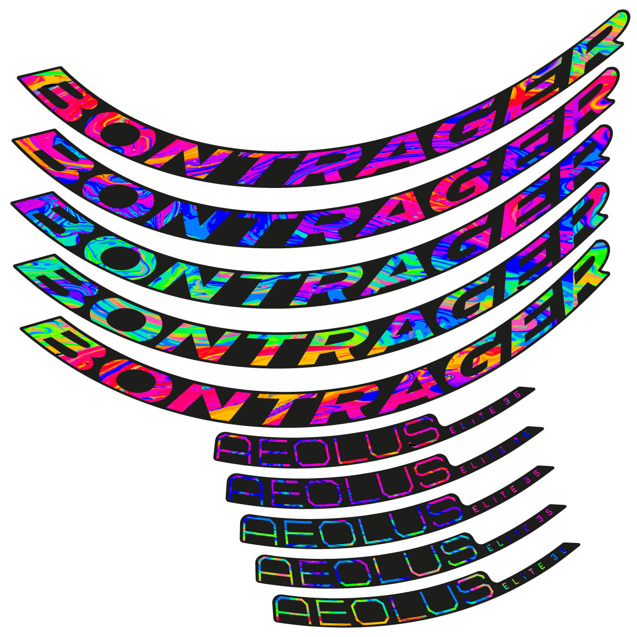 Stickers Bontrager Aeolus Elite 35 Ver2 compatibles - Autocollants roue vélo route