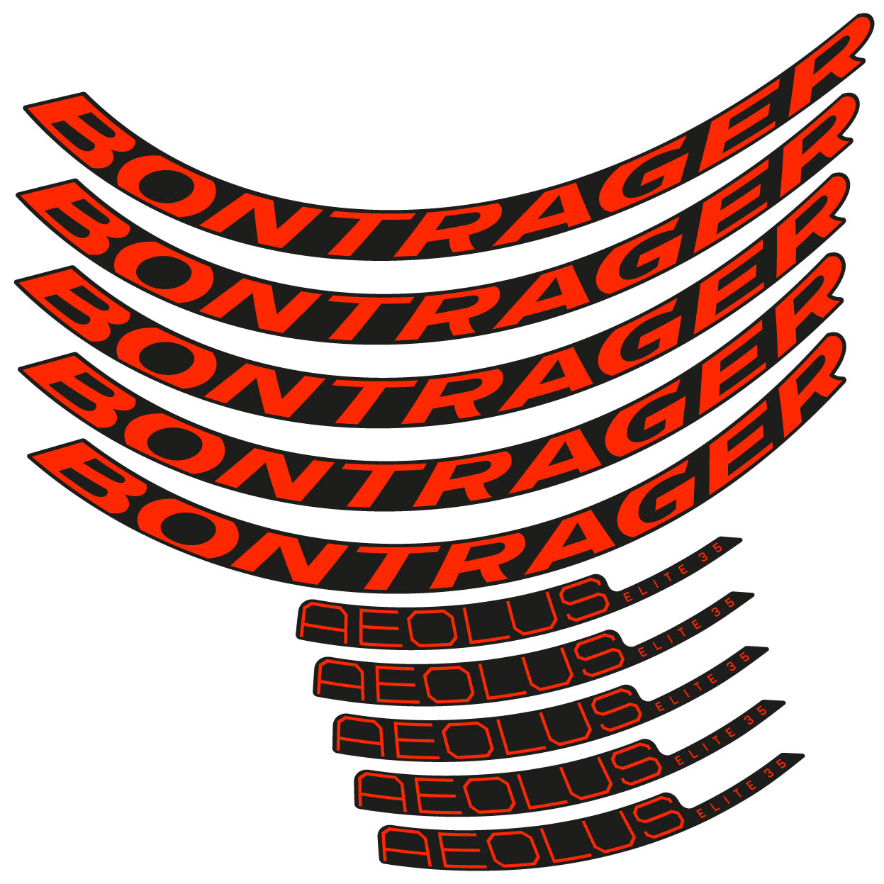 Stickers Bontrager Aeolus Elite 35 Ver.2 compatibles Autocollants roues Route
