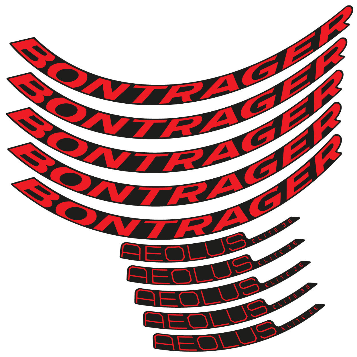 Stickers Bontrager Aeolus Elite 35 Ver2 compatibles - Autocollants roue vélo route