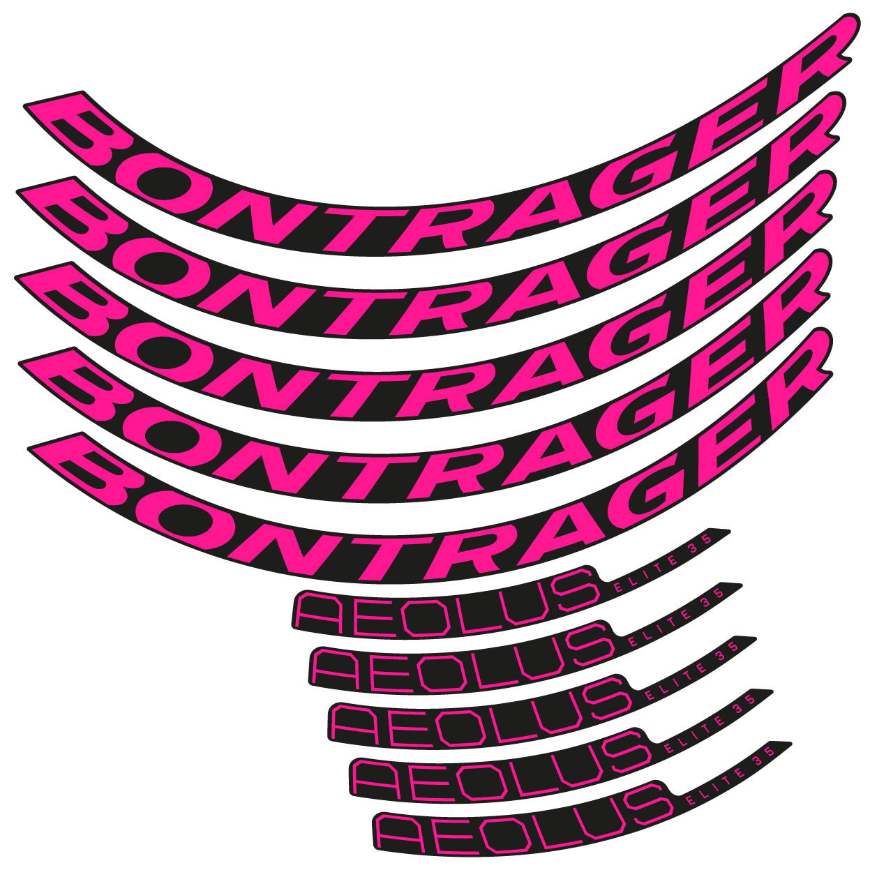 Stickers Bontrager Aeolus Elite 35 Ver.2 compatibles Autocollants roues Route