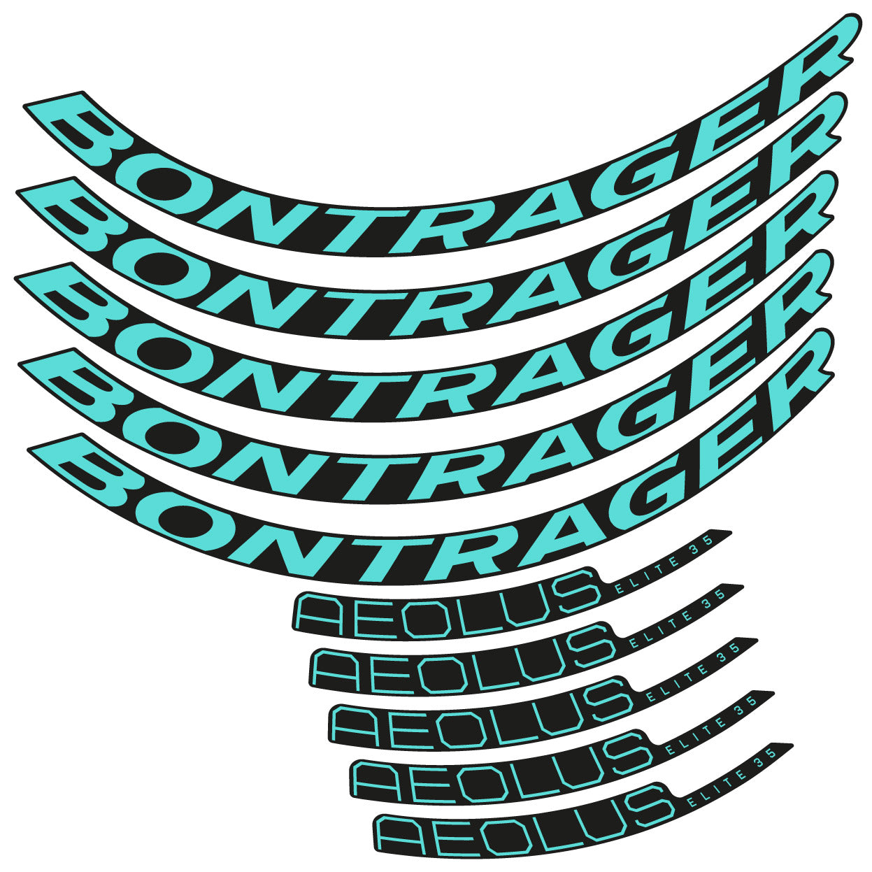 Stickers Bontrager Aeolus Elite 35 Ver2 compatibles - Autocollants roue vélo route