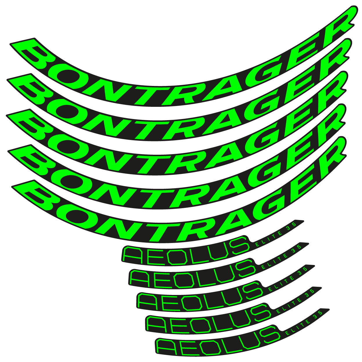 Stickers Bontrager Aeolus Elite 35 Ver2 compatibles - Autocollants roue vélo route