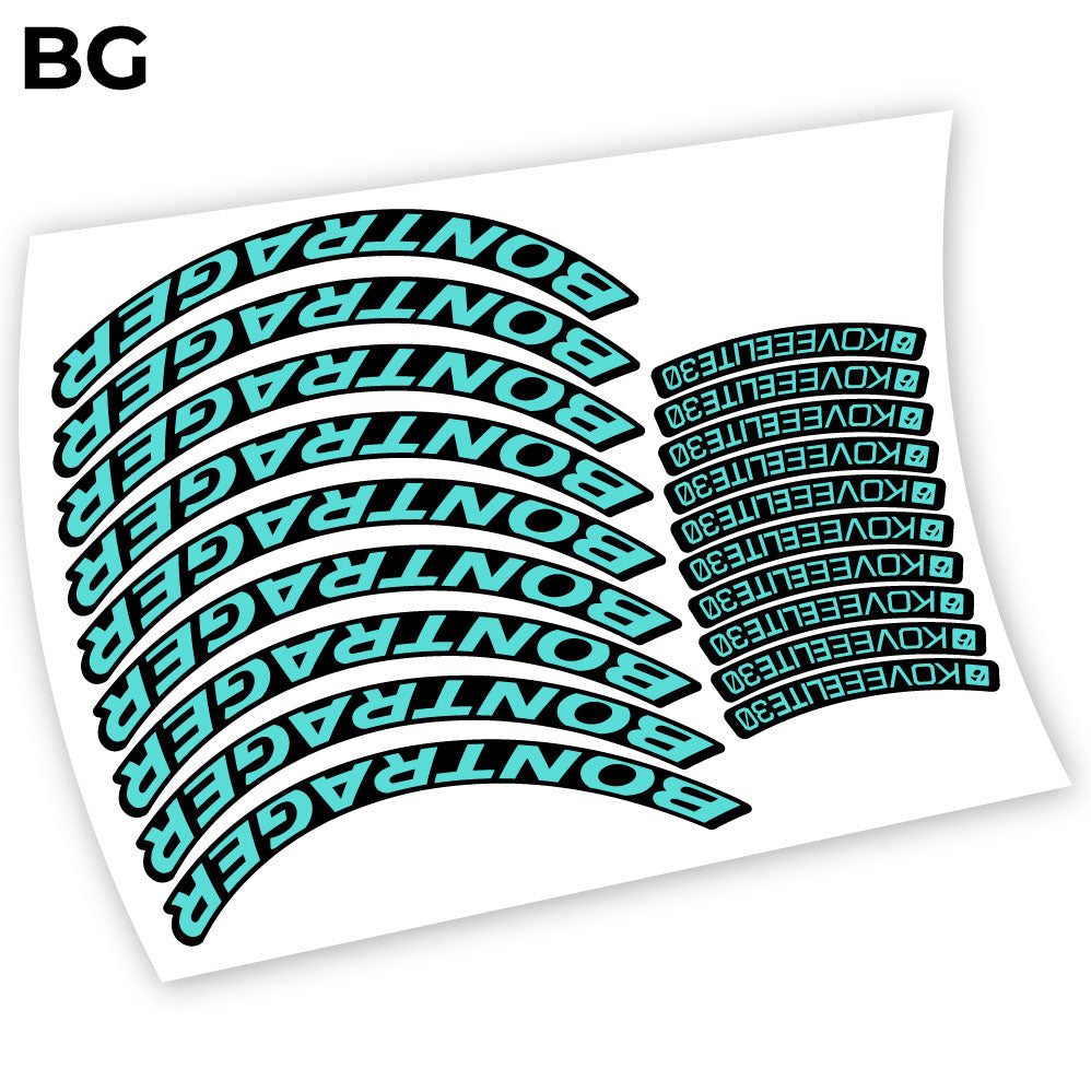 Stickers Bontrager Kovee Elite 30 compatibles Autocollants roues