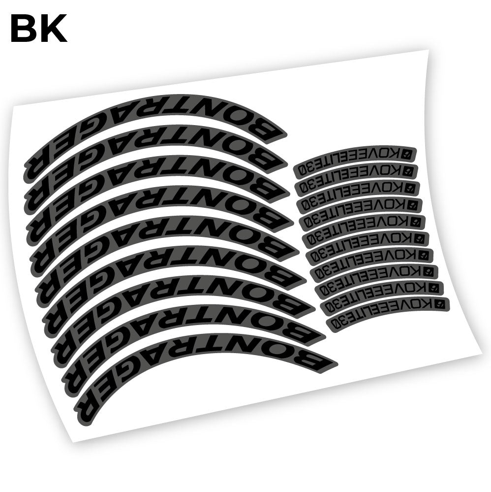 Stickers Bontrager Kovee Elite 30 compatibles Autocollants roues