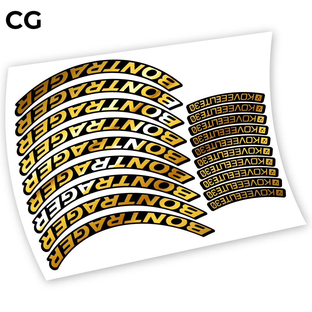 Stickers Bontrager Kovee Elite 30 compatibles Autocollants roues