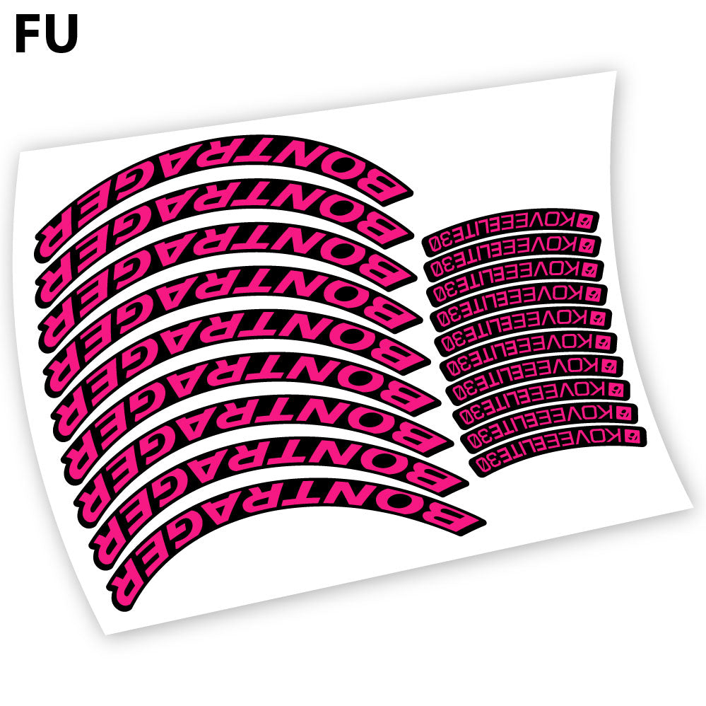 Stickers Bontrager Kovee Elite 30 compatibles Autocollants roues