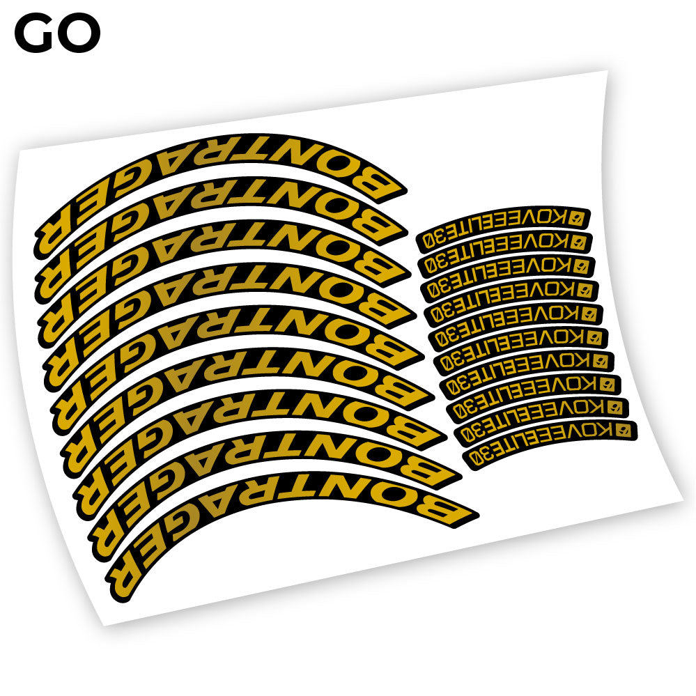 Stickers Bontrager Kovee Elite 30 compatibles Autocollants roues