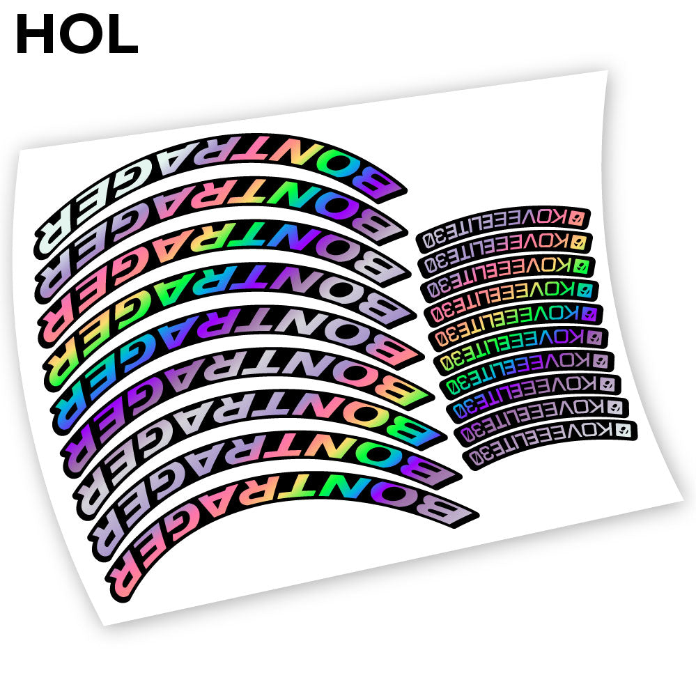 Stickers Bontrager Kovee Elite 30 compatibles Autocollants roues