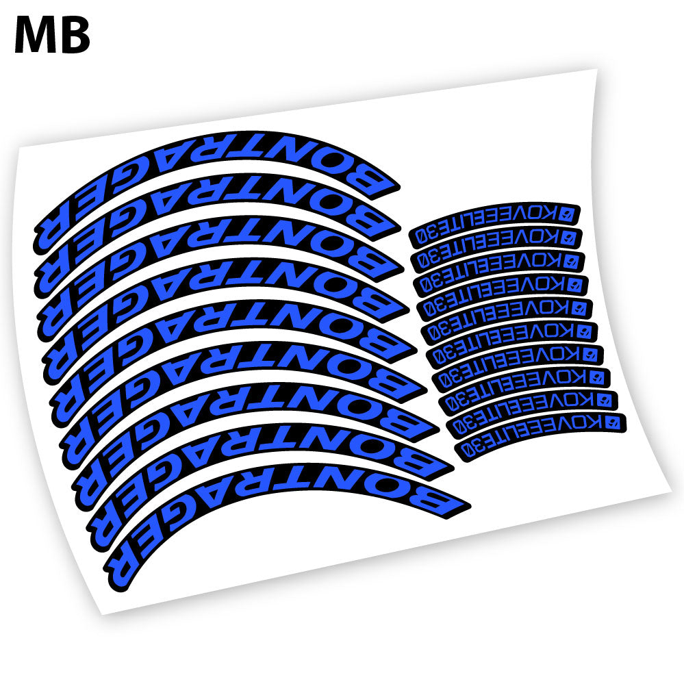 Stickers Bontrager Kovee Elite 30 compatibles Autocollants roues