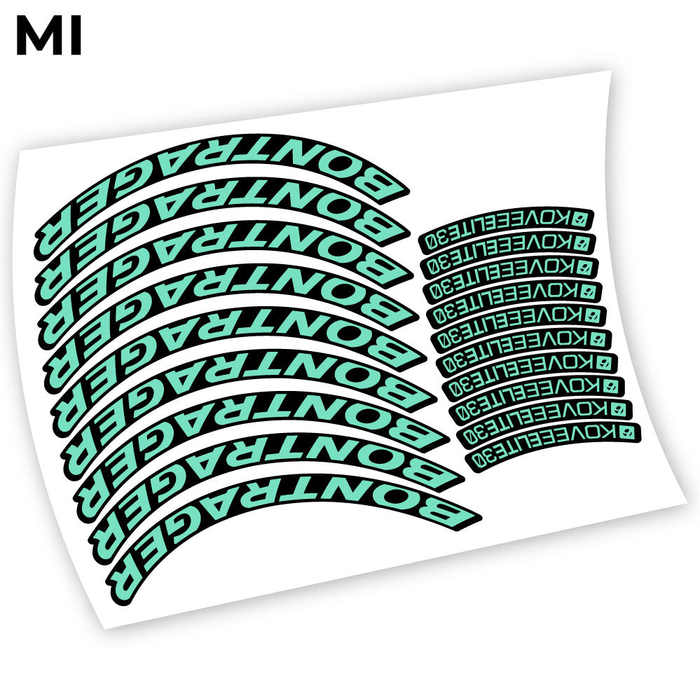 Stickers Bontrager Kovee Elite 30 compatibles Autocollants roues