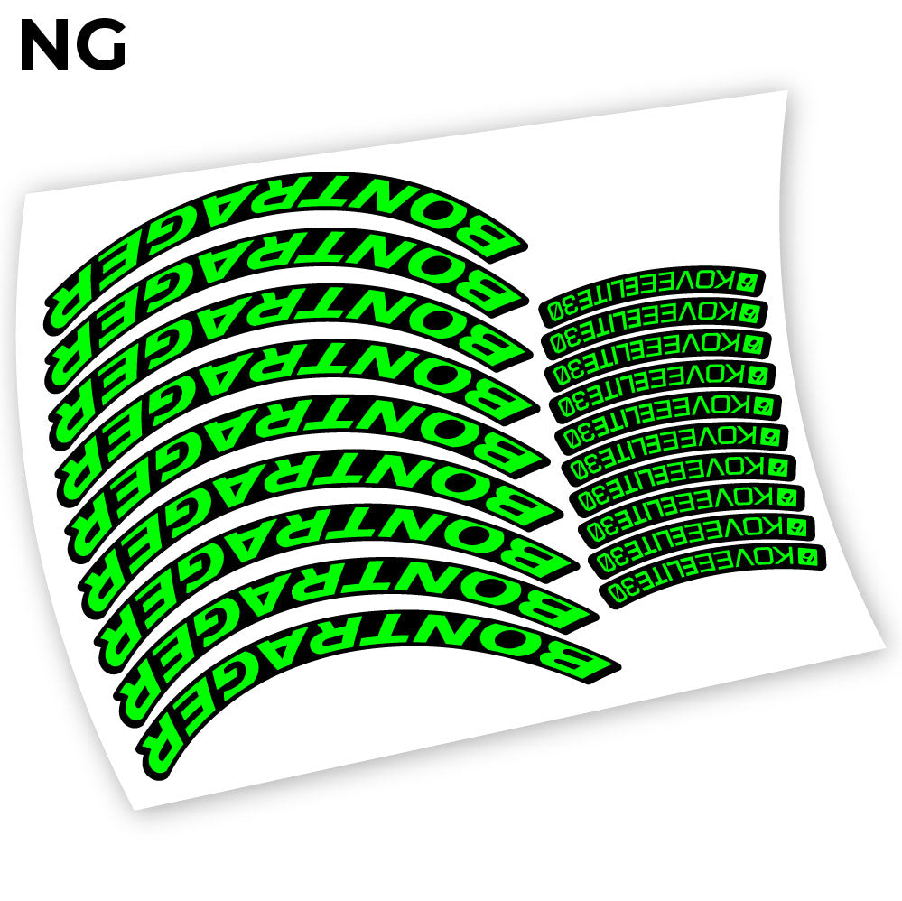 Stickers Bontrager Kovee Elite 30 compatibles Autocollants roues