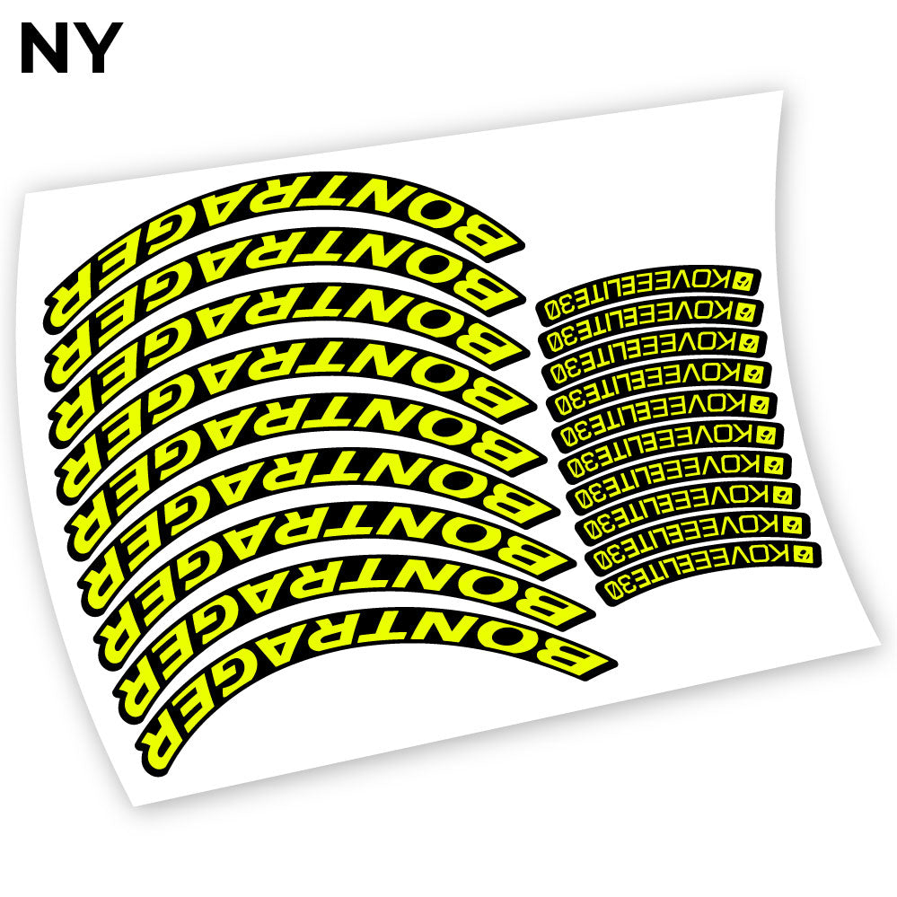 Stickers Bontrager Kovee Elite 30 compatibles Autocollants roues
