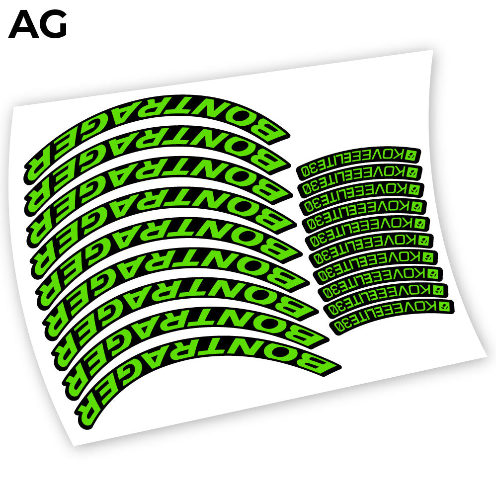 Stickers Bontrager Kovee Elite 30 compatibles Autocollants roues