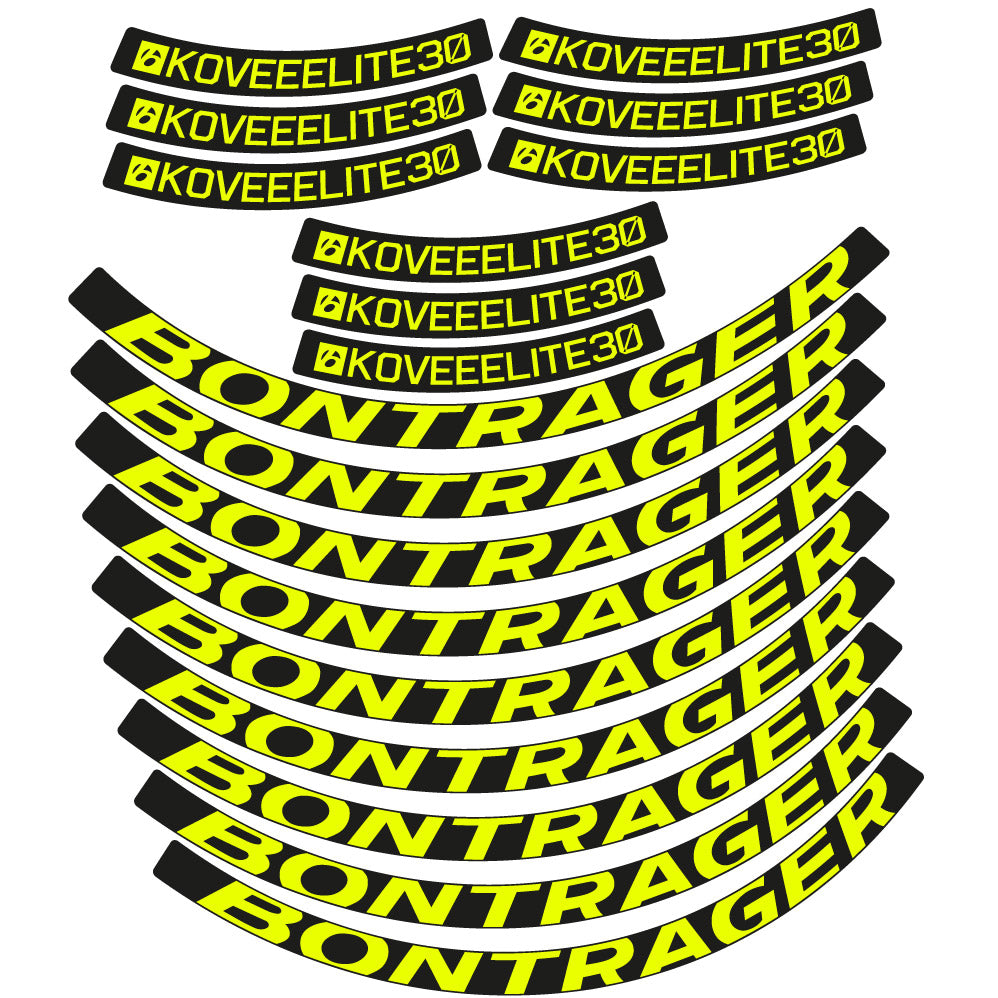 Stickers Bontrager Kovee Eite 30 compatibles - Autocollants roue vélo VTT